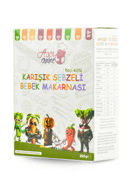 Bead Pasta with Goat's Milk and Mixed Vegetables (8+ Months) - 250 G - 3