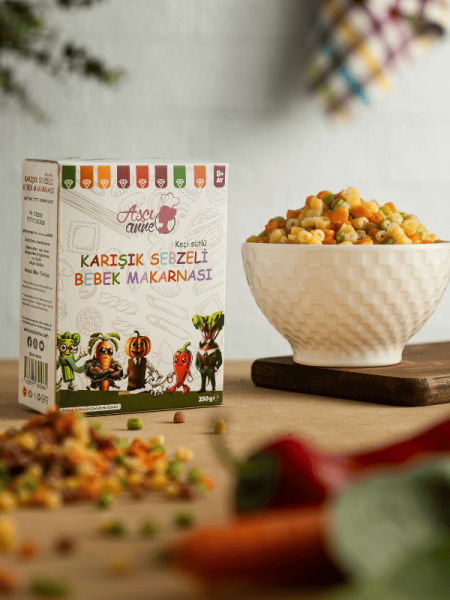 Bead Pasta with Goat's Milk and Mixed Vegetables (8+ Months) - 250 G - 5
