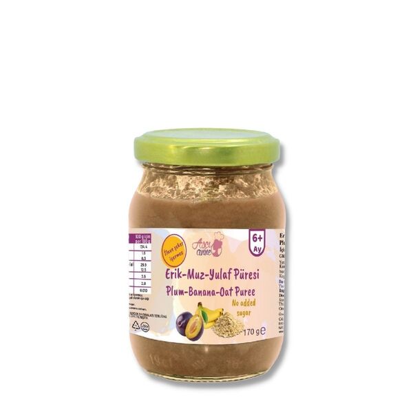 Plum-Banana-Oat Puree - 1